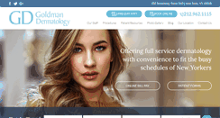 Desktop Screenshot of goldmandermatology.com