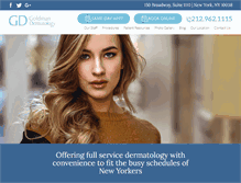 Tablet Screenshot of goldmandermatology.com